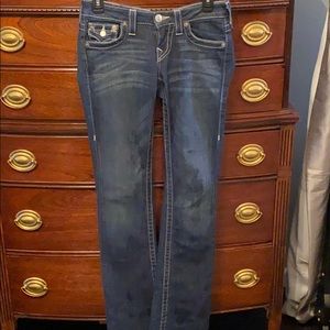 TRUE RELIGION BECKY BOOTCUT sz25 whiskered blue